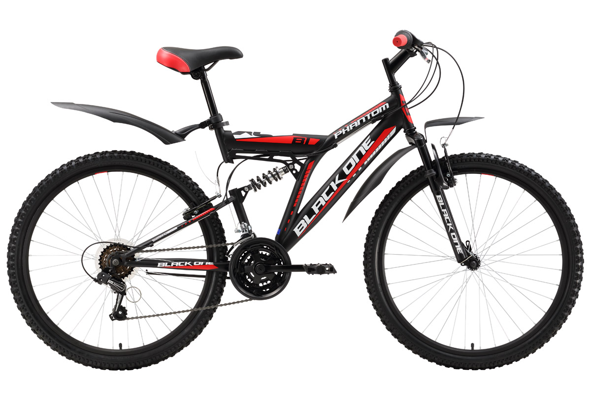 Двухподвесный велосипед 26 дюймов BLACK ONE Phantom (2016)